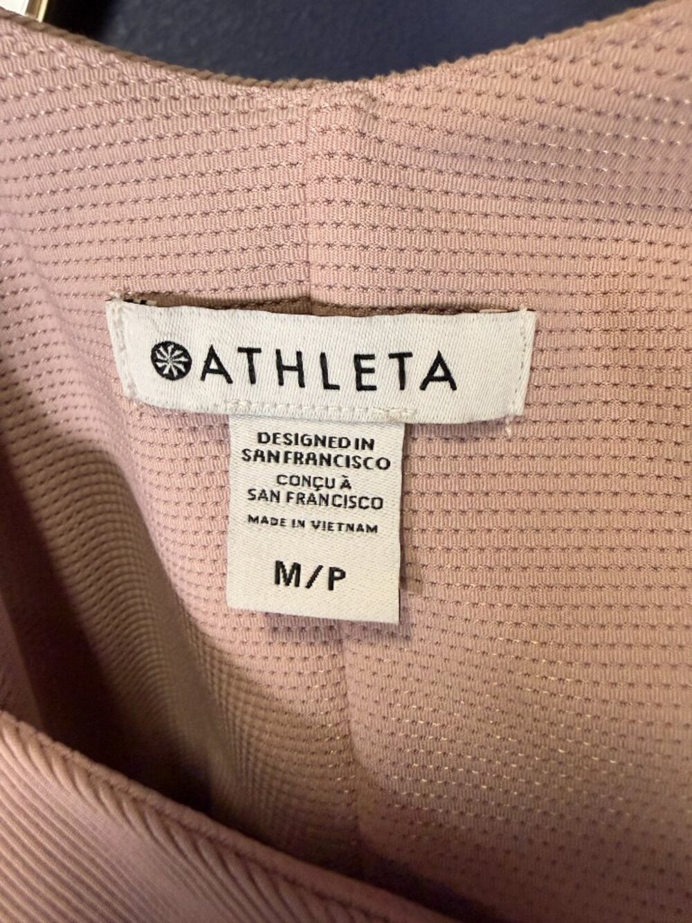 Athleta Light Mauve Cap Sleeve Back Cutout Flowy A-Line Midi Dress | M Petite - Picture 6 of 8